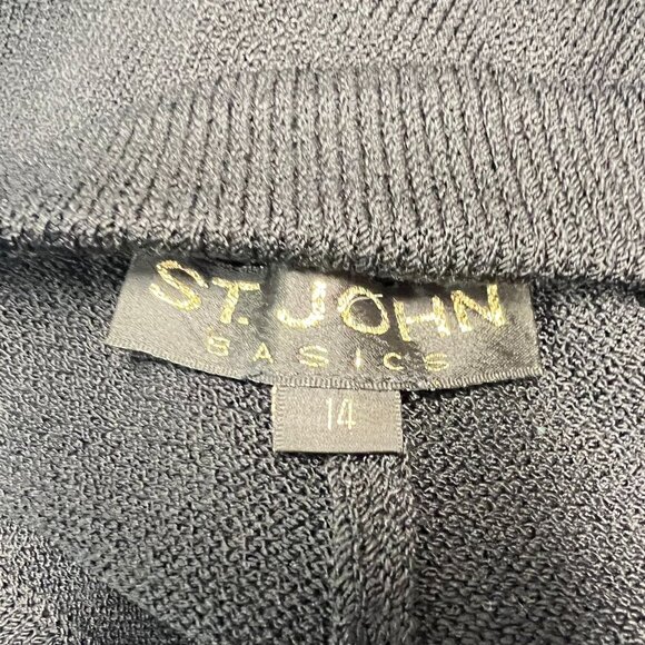 ST. JOHN Vintage SANTANA Knit TROUSER High Waisted Pleated Pant size 14 Pockets - Picture 6 of 6